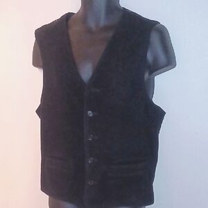 Claiborne Black Wool Blend Vest, M